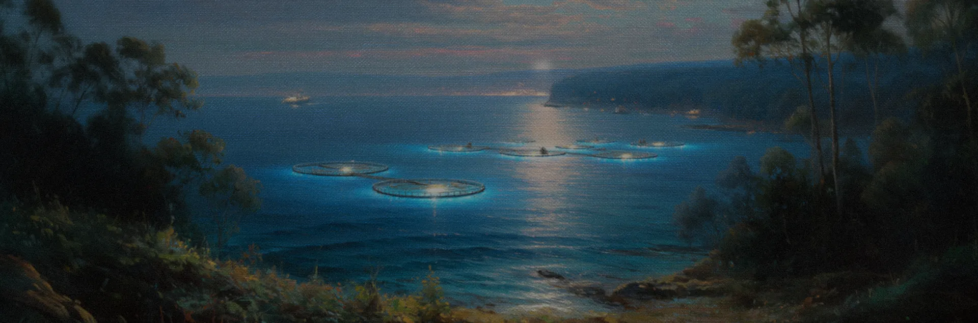 Aquaculture farm representing Australian innovation